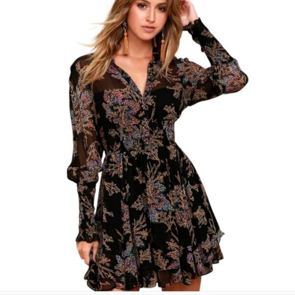 Free People "Fake Pretend" Mini Dress Size Medium